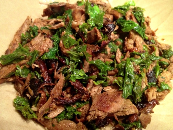 Duck with Mustard Greens
