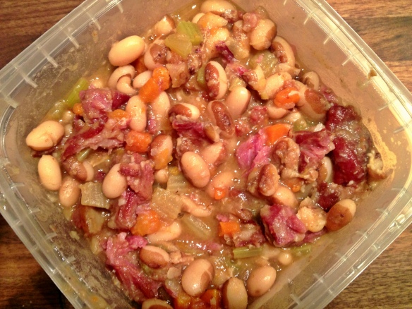 Yellow Eyed Beans with Pork