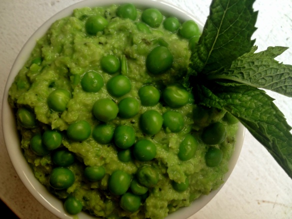 Garden Pea and Spring Onion Puree