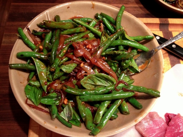 Green Beans with Sesame Peanut Sauce