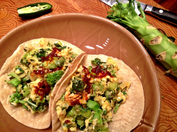 Broccoli Breakfast Tacos