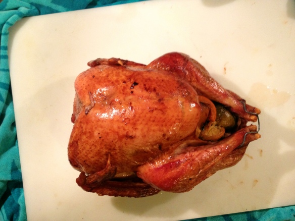 Mojo-Brined Turkey Cooked