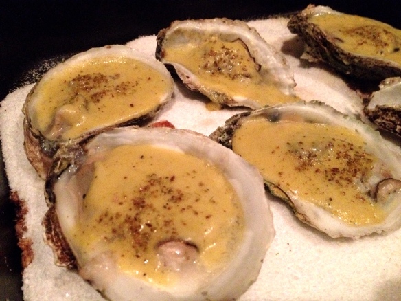 Roasted Oysters with Fennel-Saffron Cream